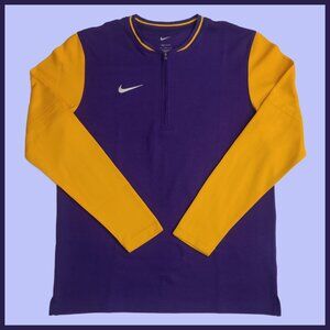 NWT Nike Football Dri-FIT 1/2 Zip Top/Shirt - FJ9549-546 - Purple/Gold - Men's M
